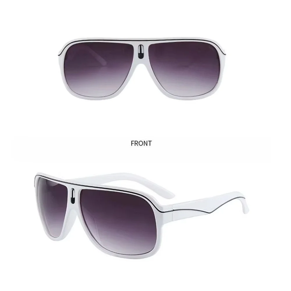 Brow Bar Create Bold Iconic Fashion Statement White Frame Sunglasses Women Fancy